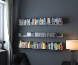 BALI U Shape Floating Shelves Wall Bookshelf Metal for Bedroom Decor  – 17" Length – Set of 6 – White, Black - Wallniture
