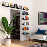 BALI U Shape Floating Shelves Wall Bookshelf Metal – 17" Length – Set of 8 – Black - Wallniture