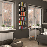 BALI U Shape Floating Shelves Wall Bookshelf and Video Game Shelf – Set of 2 – White, Black - Wallniture