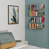 BORA Floating Shelves for Wall Storage, 24"x6" Floating Book Shelves for Living Room - Set of 3, or 4 - Wallniture