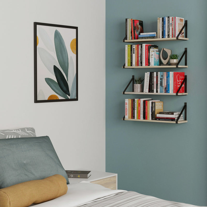 BORA Long Floating Shelves, 48x6 Bookshelves for Living Room