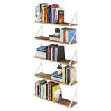 BORA 24"x6" Floating Shelves, Wall Bookshelves for Living Room -  Set of 4, or 5 - Burnt