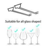 BRIX Under Cabinet Wine Glass Rack – 17” Depth – Set of 2 – Chrome, Black, Oil Rubbed Bronze - Wallniture