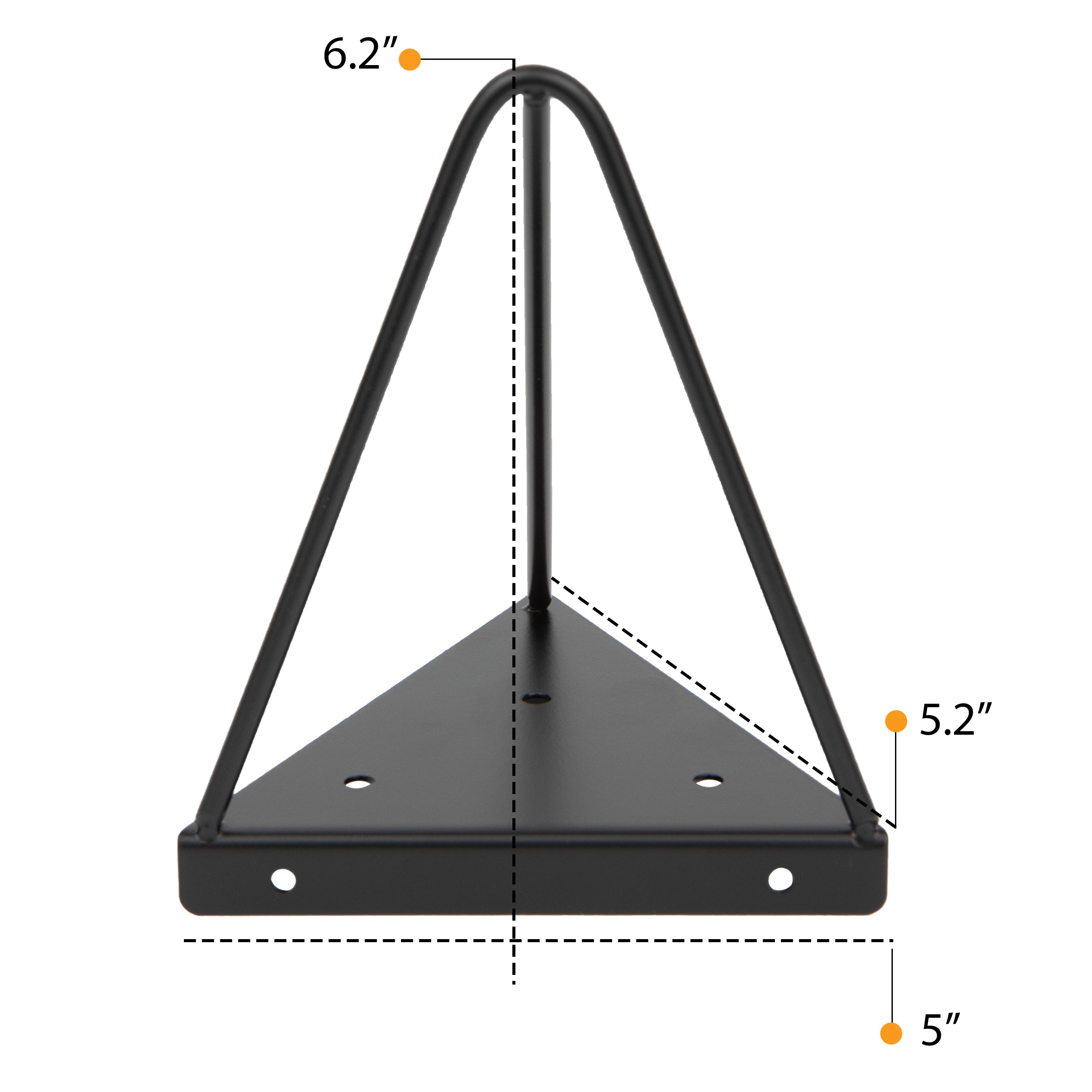 COLMAR Geometric Triangle Shelf Brackets for Floating Shelves, Wall Shelves Brackets for Rustic Decor - Set of 2 - Wallniture