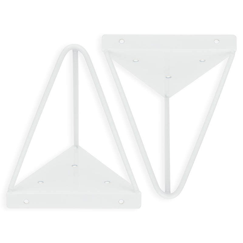 COLMAR Geometric Triangle Shelf Brackets for Floating Shelves, Wall Shelves Brackets for Rustic Decor - Set of 2 - Wallniture