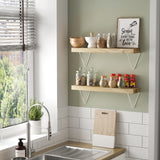 COLMAR 24" Floating Shelves for Wall Storage, Bookshelves for Living Room - Set of 2, or 3 - Burnt
