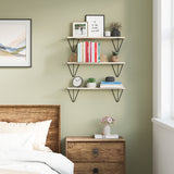 COLMAR 24"x 4.5" Bathroom Shelves, Floating Shelves for Over the Toilet - Set of 3 - Black, or White Brackets