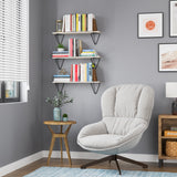 COLMAR 24"x 4.5" Bathroom Shelves, Floating Shelves for Over the Toilet - Set of 3 - Black, or White Brackets