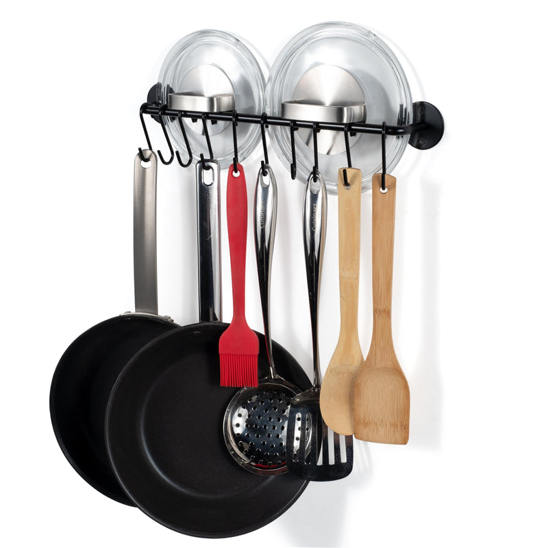 CUCINA Kitchen Utensil Holder with 10 S Hooks for Hanging, Wall Mount –  Wallniture