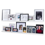 DENVER Floating Shelves Wall Bookshelf and Picture Ledge for bedroom Decor – 56” Length x 3.15" Depth – White – Set of 2 - Wallniture