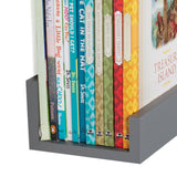 DENVER Floating Shelves Wall Bookshelf and Nursery Decor –  34” Length x 5" Length –  Set of 2 – Gray - Wallniture