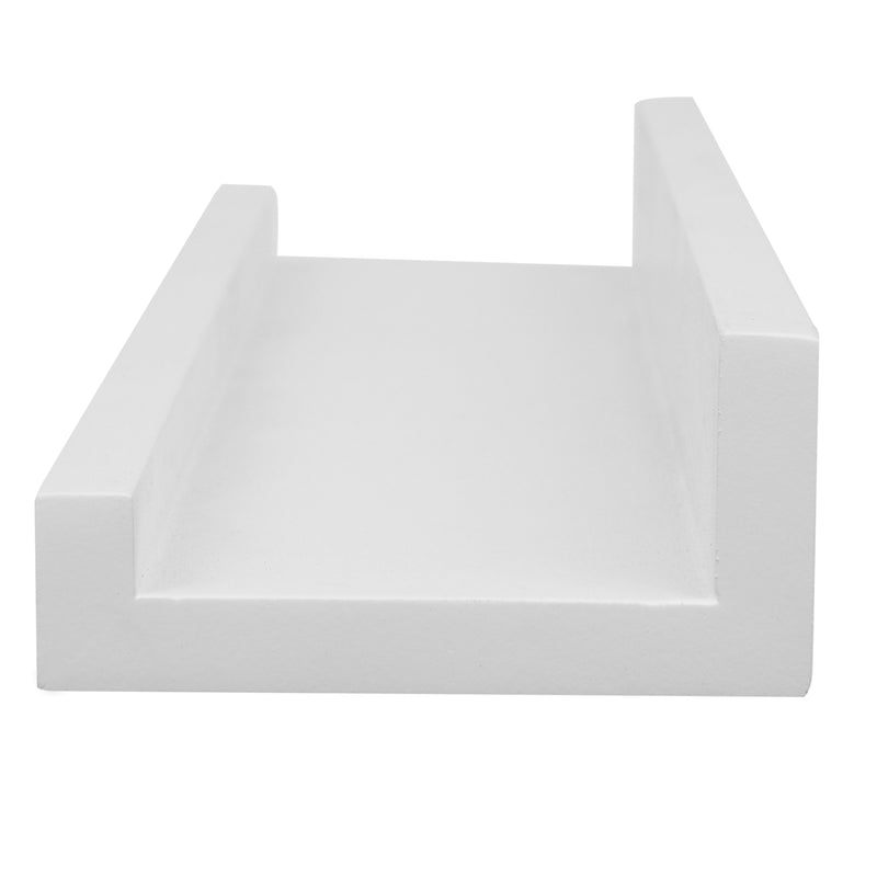 DENVER Floating Shelves Wall Bookshelf and Picture Ledge – 30” Length x 3.7" Depth – White – Set of 2 - Wallniture