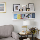DENVER Floating Shelves Wall Bookshelf and Picture Ledge  – 46” Length x 3.6" Depth – White, Black - Wallniture