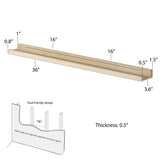 DENVER Floating Shelves and Picture Ledge for Bedroom Decor – 36” x 3.6" – Set of 2 – Natural - Wallniture