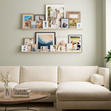 DENVER Floating Shelves, Picture Ledge Shelves for Bedroom Decor - 60" x 3.6" - Set of 2 - Natural