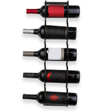 DIJON Under Cabinet Wine Rack – 5 Sectional – Black - Wallniture