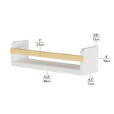 Florida Floating Shelves for Kids Room Decor, Kids Bookshelf, Nursery Decor Wood Shelf for Wall - Set of 2 - White - Wallniture