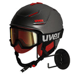 GIRO Helmet Holder Wall Mount, Bike Helmet Rack, Hooks for Hanging Motorcycle Accessories Metal - Black