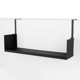 BUROLIBRO Metal Cubicle Hanging Bookshelf – 24" Length – Black - Wallniture