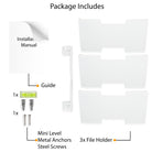 LISBON Wall File Holder  – 3, 6, 9 Tier – White - Wallniture