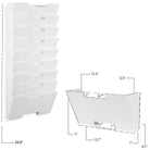 LISBON Wall File Holder  – 3, 6, 9 Tier – White - Wallniture