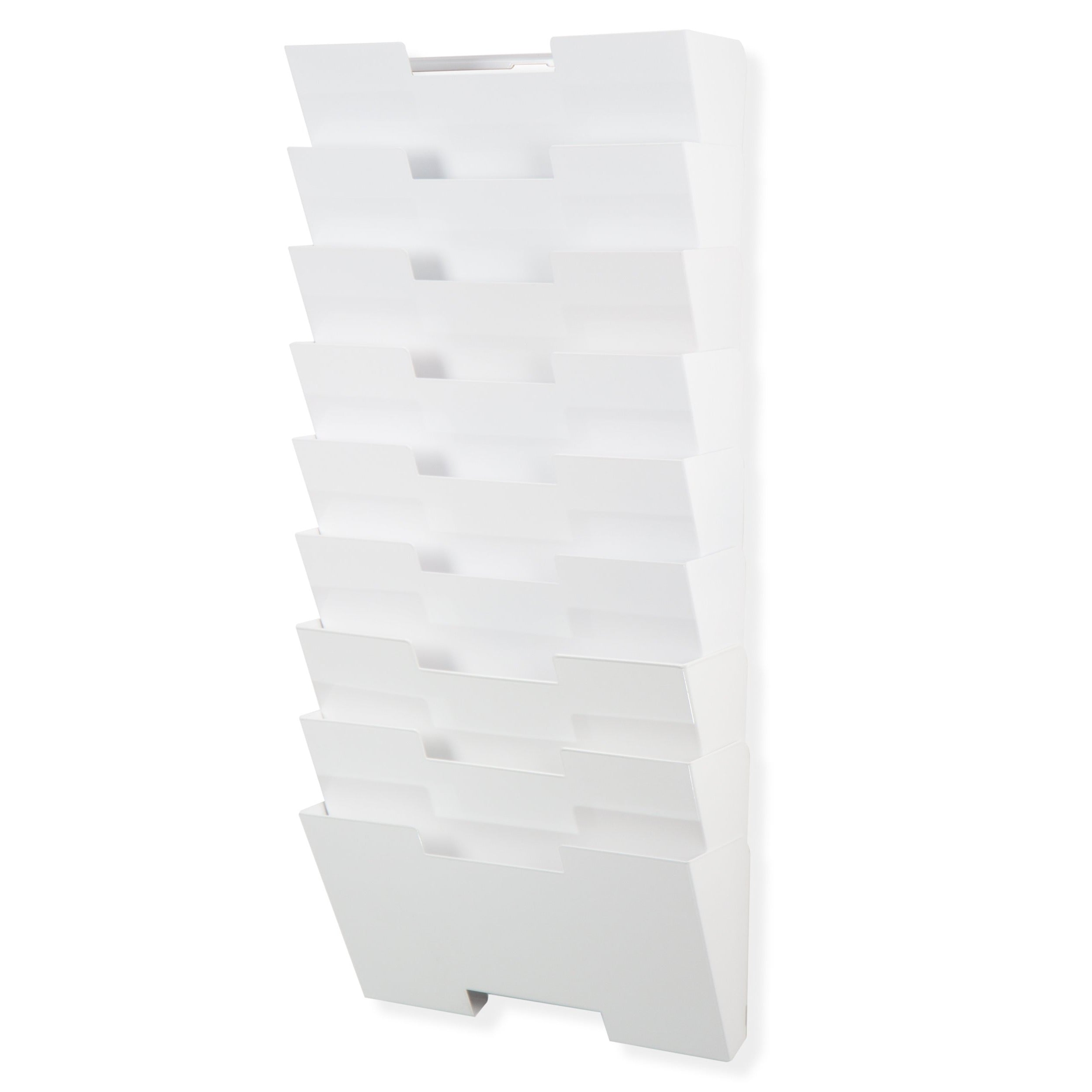 LISBON Wall File Holder  – 3, 6, 9 Tier – White - Wallniture