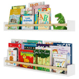 Madrid 36" Bookshelf for Kids Room Decor Floating Shelves Nursery Storage - Set of 2 - White