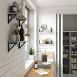 MILAN 17" Geometric Triangle Shelf, Rustic Kitchen Shelves, and Spice Rack - Set of 4 - Wallniture
