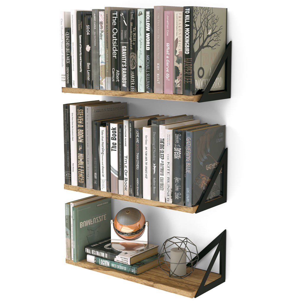 Floating Shelves Wall Bookshelf – 17 Length – Set of 4 – Black Embar Book  Shelf Organizer Shelf Decor Book Storage Book Shelf Storage Book Shelves
