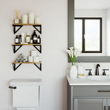 MINORI 17" Bathroom Shelf for Bathroom Decor, Wall Mount Bathroom Organizer – Set of 3 - Wallniture