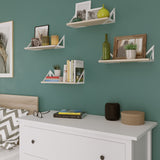 MINORI Floating Shelves for Wall Book Shelves, Long Wall Shelves for Living Room - Set of 4