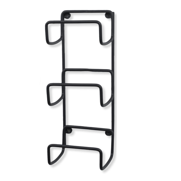 MODU Wall Mount Towel Rack – Straight Style – 3 Sectional – Black - Wallniture