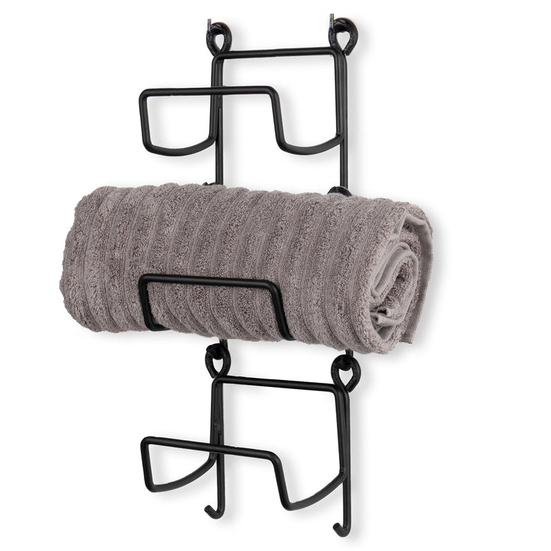 BOTO Wall Mount Towel Rack – Straight Style – 3, 4 Pieces – Black - Wallniture