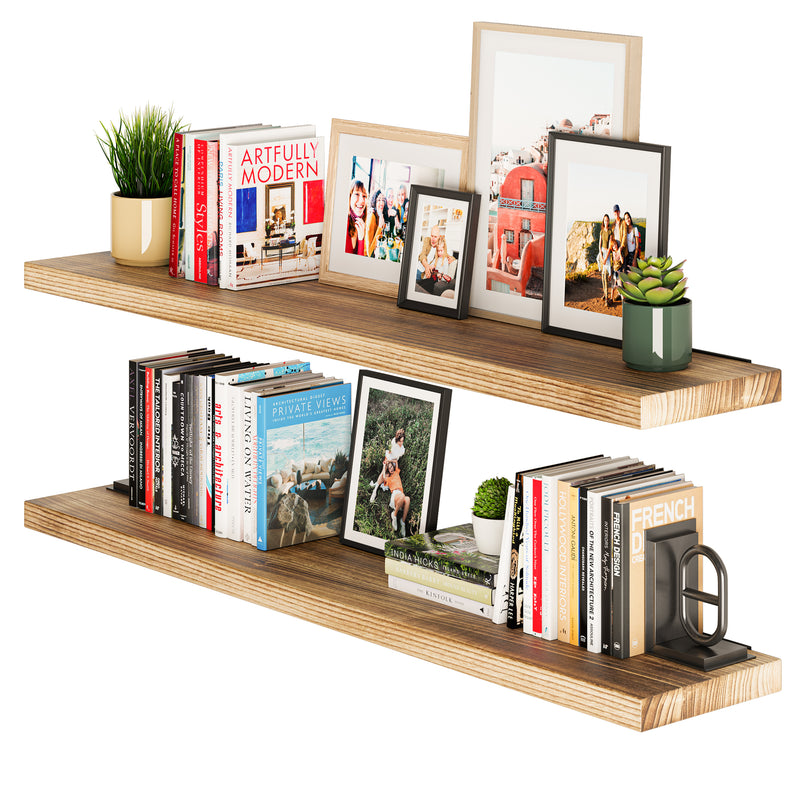 PALM 48 Floating Shelves Wood, Living Room Book Shelf for Wall Decor, –  Wallniture