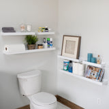 PHILLY Bathroom Shelf Set for Bathroom Decor,  Wall Mount Bathroom Organizer - Multisize - Set of 3 - White - Wallniture