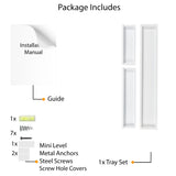 PHILLY Floating Shelves Wall Bookshelf and Picture Ledge - Multisize - Set of 3 - White, Navy Blue, Gray, Walnut - Wallniture