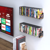 PONZA Floating Shelves and Wall Bookshelf for Living Room Decor – 24” – Set of 2, 3, or 4 - Natural Burned - Wallniture