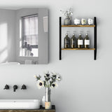 PONZA 17" Bathroom Shelf for Bathroom Decor, Wall Mount Bathroom Organizer – 2 Tier - Wallniture