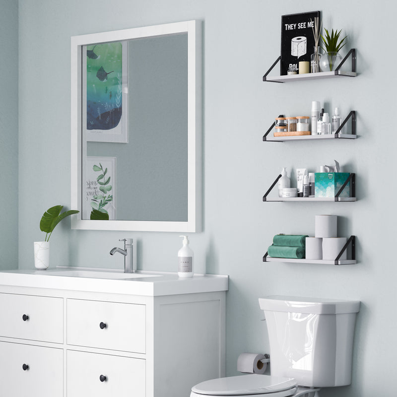 PONZA Floating Shelves for Wall, Bathroom Shelves for Over The Toilet –  Wallniture