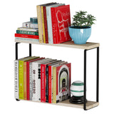 Porto Floating Shelves for Wall Decor, 2-Tier Bookshelf Living Room Decor - Natural
