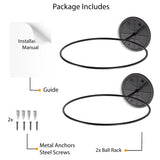SPORTA Ball Rack - Set of 2 - Black - Wallniture
