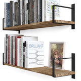 TOLEDO 24" Floating Shelves and Wall Bookshelf for Living Room Decor  – Set of 2 - Wallniture