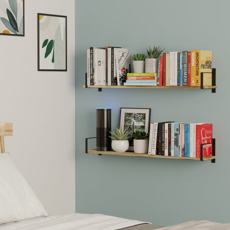TOLEDO Rectangular Shelf Brackets for Floating Shelves, Wall Shelves B –  Wallniture