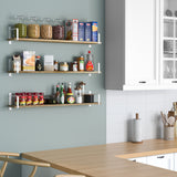 TOLEDO 36" Long Floating Shelves for Wall Storage, Floating Bookshelf,  Wall Shelves for Living Room - Set of 3