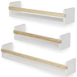UTAH Multisize Wall BookShelf for Kids Room and Nursery decor – Set of 3 – White and Natural - Wallniture