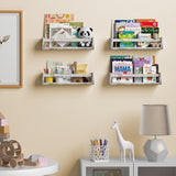 UTAH Floating Shelves Wall Bookshelf for Kids and Nursery Decor – 15.7' Length – Set of 4 – Burnt White - Wallniture