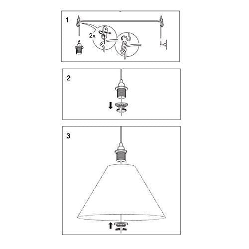 FIORE Hanging Lantern Cord Room Decor for Pendant Light Bulbs Socket - 15 Feet - Set of 1 or 5 - White - Wallniture
